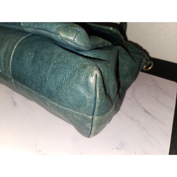 Coach Kristen Teal Leather Hobo Bag 14223 - Picture 12 of 15